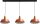 Suspension cuivre grille d&eacute;corative &Oslash;35cm 3xE27 PRATO