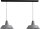 Loft Lampe &agrave; suspendre Gris &Oslash;45cm 2xE27 Artisanat PRATO