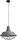 Loft Lampe &agrave; suspendre Gris Grand &Oslash;45cm Grille d&eacute;corative Noir