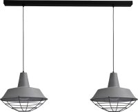 Lampe &agrave; suspendre Gris Grand &Oslash;45cm Grille...