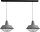 Lampe &agrave; suspendre Gris Grand &Oslash;45cm Grille d&eacute;corative L:130cm Loft