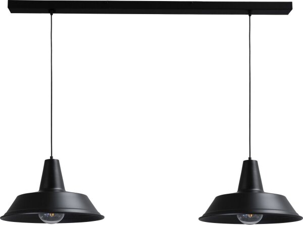 Lampe à suspendre élégante noire Ø45cm 2xE27 PRATO