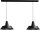 Lampe &agrave; suspendre &eacute;l&eacute;gante noire &Oslash;45cm 2xE27 PRATO