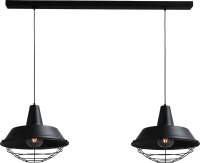Lampe &agrave; suspendre industrielle noire &Oslash;45cm...