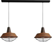 Premium Lampe &agrave; suspendre Brun antique...