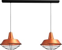 Lampe &agrave; suspendre industrielle cuivre &Oslash;45cm...