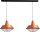 Lampe &agrave; suspendre industrielle cuivre &Oslash;45cm 2xE27 grille d&eacute;corative