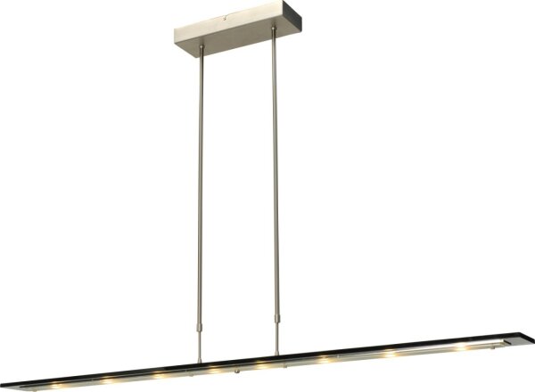Suspension LED à intensité variable avec abat-jour en verre noir