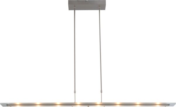 Suspension LED à intensité variable Abat-jour en verre nickel mat