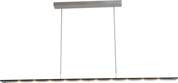 Suspension à LED ajustable Abat-jour en verre Moderne Noir