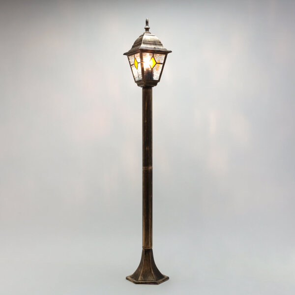 Lampadaire extérieur cuivre antique style Tiffany SALZBURG