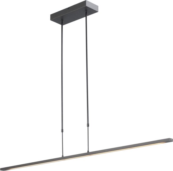 Suspension LED fine à intensité variable REAL nickel foncé
