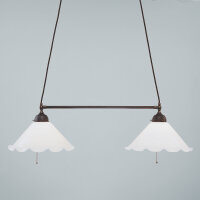 Suspension Art Nouveau 2-flanc laiton antique D1
