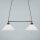 Suspension Art Nouveau 2-flanc laiton antique D1
