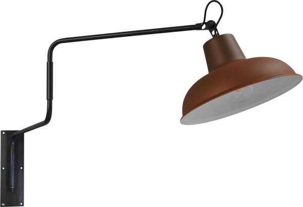 Lampes dhôtel industrielles E27 en métal noir et rouge