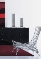 Lampe de table E27 OBLICA avec abat-jour en verre blanc mat