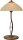 Lampe de table BOLZANO en brun patin&eacute;