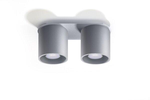 Plafonnier RODA en gris 2-flmg