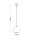 Suspension ronde intemporelle avec abat-jour en verre rouge