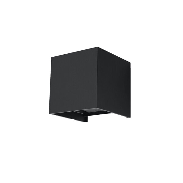Applique murale LED noire IP54 L:10cm Up Down Applique murale