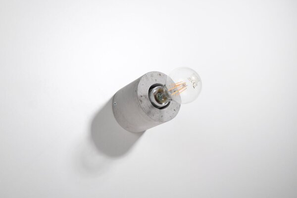 Lampe ronde en béton mur Ø10cm petite pour applique E27