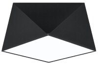 Plafonnier noir L:30cm g&eacute;om&eacute;trique E27