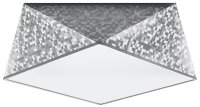Plafonnier géométrique gris à motifs...