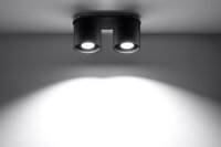 Plafonnier RODA en noir 2-flmg