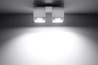 Plafonnier GEO en blanc 2flmg