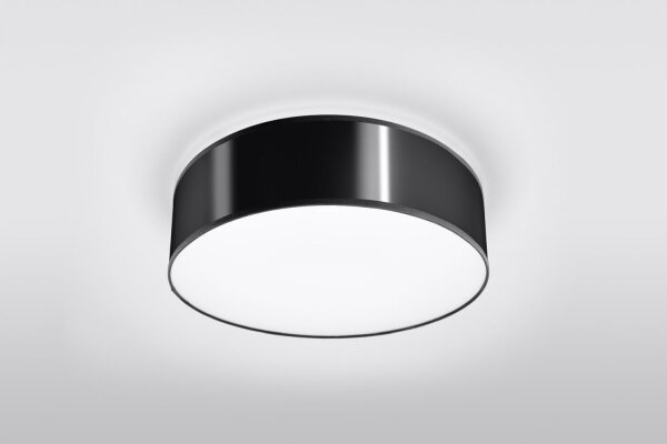 Plafonnier rond moderne ATIS en noir