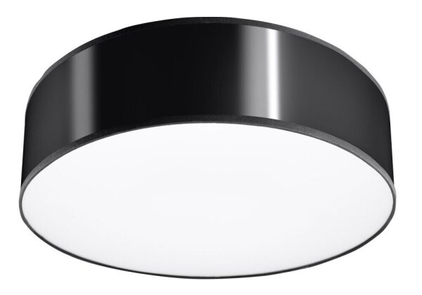 Plafonnier rond moderne ATIS en noir