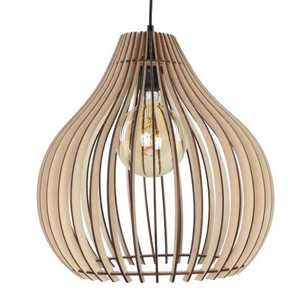 Suspension en bois ronde Ø43cm Moderne et chaleureuse NIGILIA