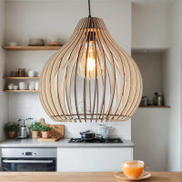 Suspension en bois ronde Ø43cm Moderne et...