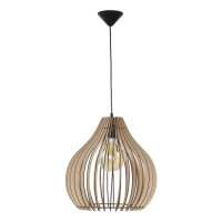 Suspension en bois ronde Ø43cm Moderne et...