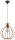 Lampe à suspendre en bois Ø30cm ronde table à manger