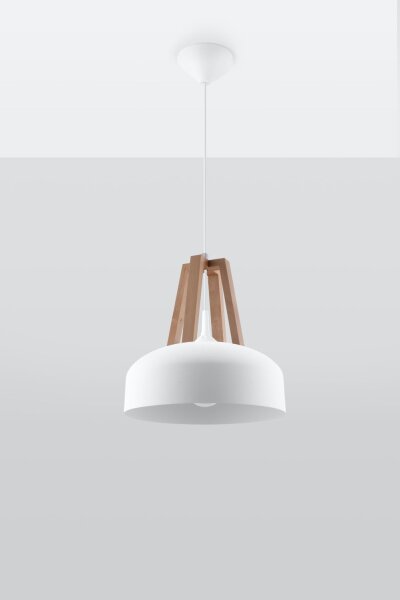 Suspension Blanc Ø30cm rond Rétro polyvalent MANILIA