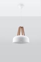 Suspension Blanc Ø30cm rond Rétro...