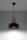 Suspension MANILIA Ø30cm rond rétro noir E27