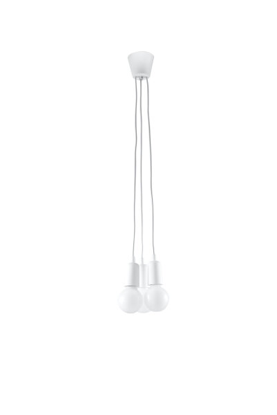 Suspension blanc réglable jusquà 90cm Retro 3x E27