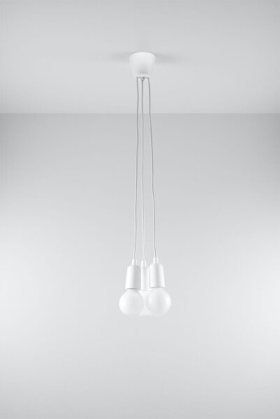Suspension blanc réglable jusquà 90cm Retro 3x E27