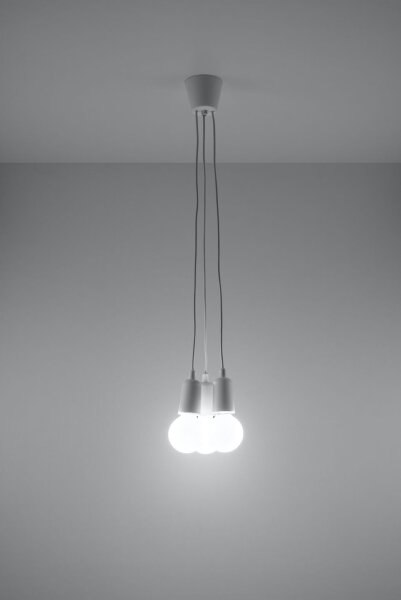 Suspension blanc réglable jusquà 90cm Retro 3x E27