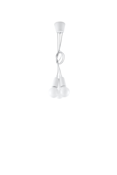 Suspension blanc réglable jusquà 90cm Retro 3x E27