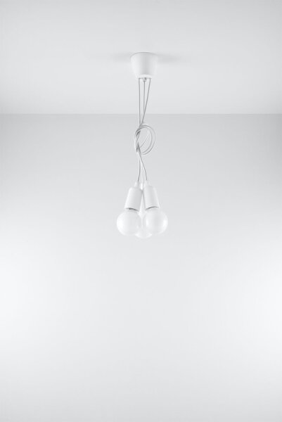 Suspension blanc réglable jusquà 90cm Retro 3x E27