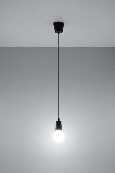 Suspension noir ajustable jusquà 90cm E27 NESSA