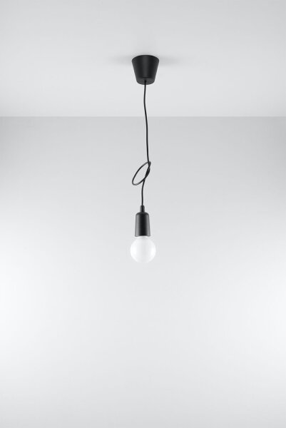 Suspension noir ajustable jusquà 90cm E27 NESSA