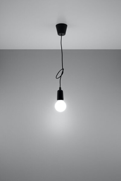 Suspension noir ajustable jusquà 90cm E27 NESSA