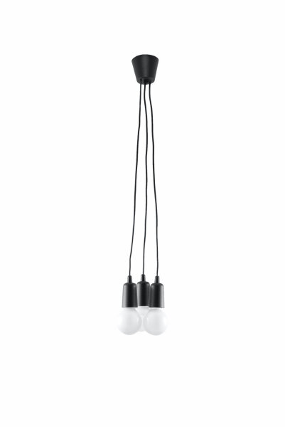Suspension Rétro Noir réglable jusquà 90 cm NESSA
