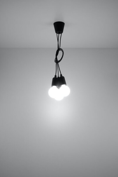 Suspension Rétro Noir réglable jusquà 90 cm NESSA