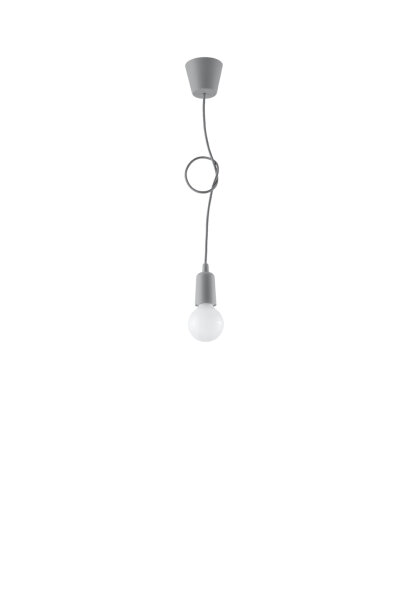 Lampe à suspendre rétro Gris réglable jusquà 90cm pour E27