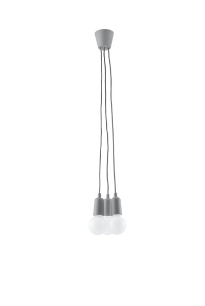 Lampe à suspendre réglable NESSA Gris Profondeur jusquà 90cm